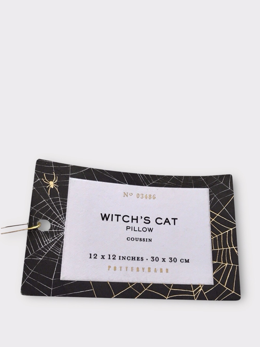 Pottery Barn NWT Black 'Witches Cat Pillow Halloween Magic Cat Throw Pillow - Picture 3 of 6